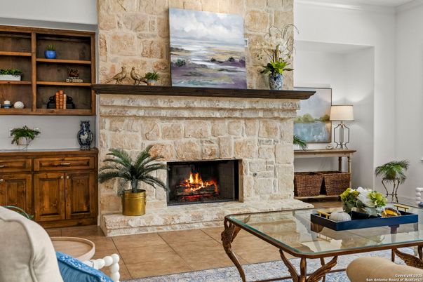 Fireplace, Interior, Stone Walls