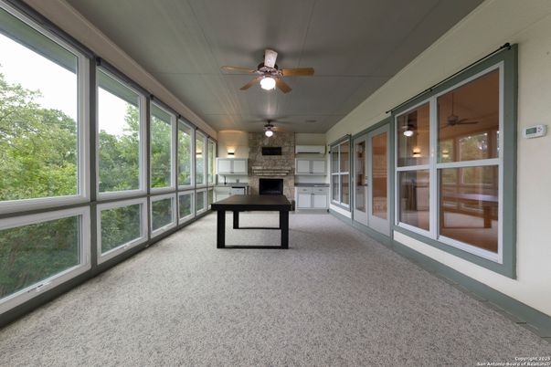 Fireplace, Interior, Sun Room