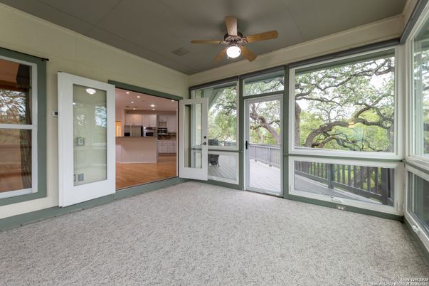 Empty room, Interior, Kitchen, Recessed Lighting, Wood Texture Flooring