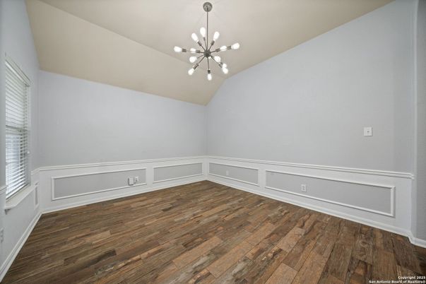 Empty room, Interior, Pendant Lights, Wood Texture Flooring