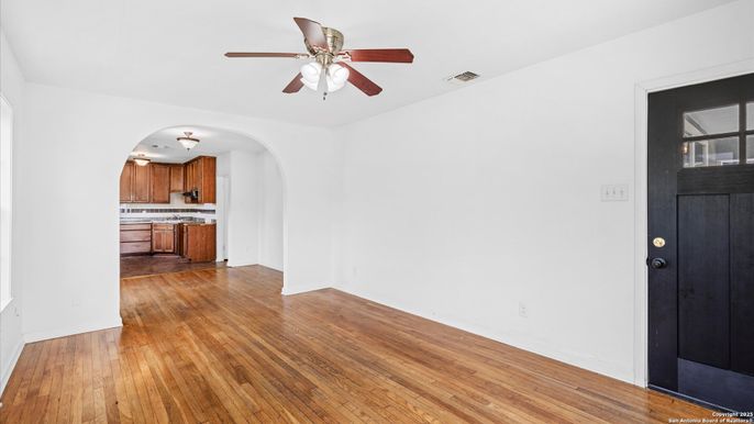 Empty room, Interior, Kitchen, Wood Texture Flooring