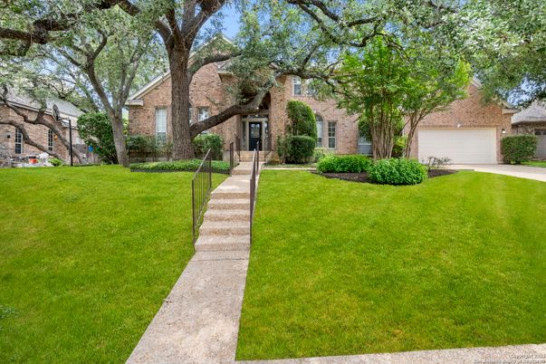 Attached, Backyard, Exterior, Facade, Brick Facade, French Provincial