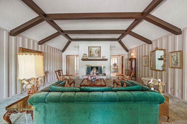 Fireplace, Interior, Living room, Wooden Beams