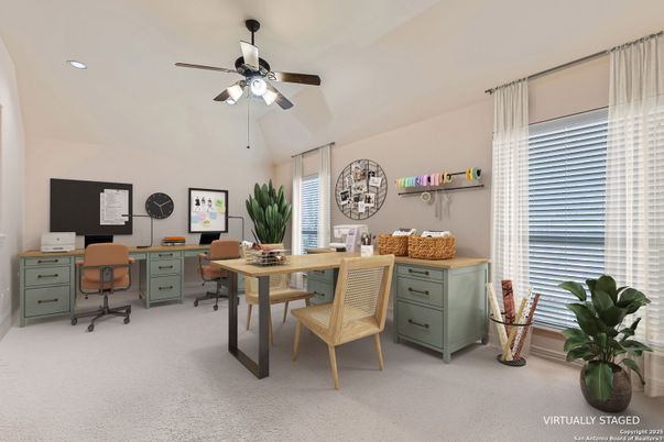 Home Office, Interior, Recessed Lighting