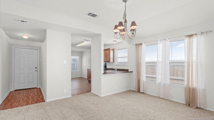 Chandelier, Empty room, Interior, Wood Texture Flooring