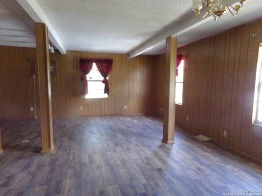 Chandelier, Empty room, Interior, Wood Texture Flooring, Wooden Walls