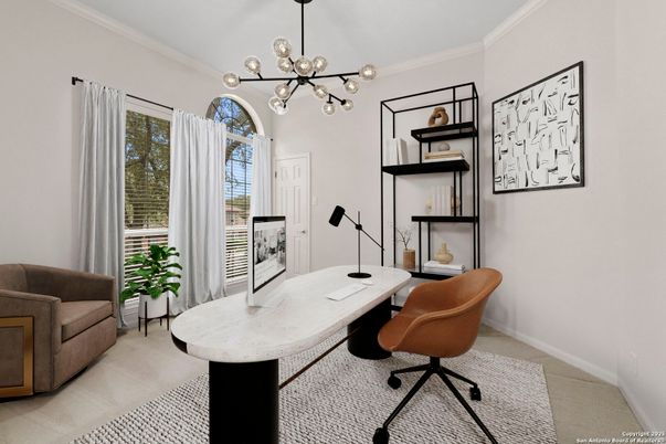 Home Office, Interior, Pendant Lights