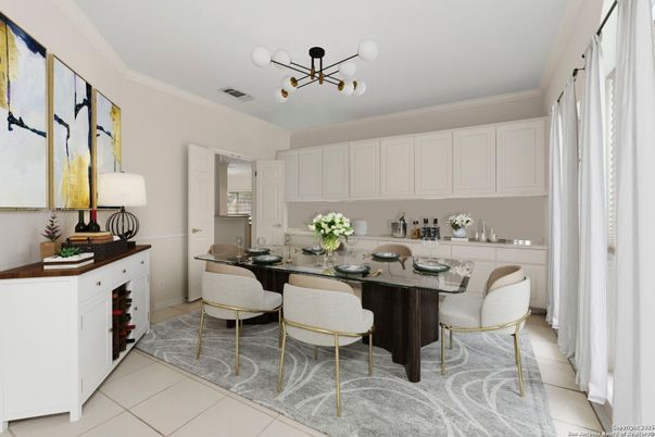 Dining room, Interior, Pendant Lights