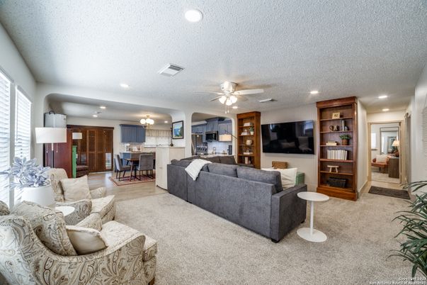 Dining room, Interior, Kitchen, Living room, Recessed Lighting