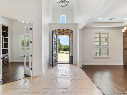 Chandelier, Interior, Recessed Lighting, Wood Texture Flooring