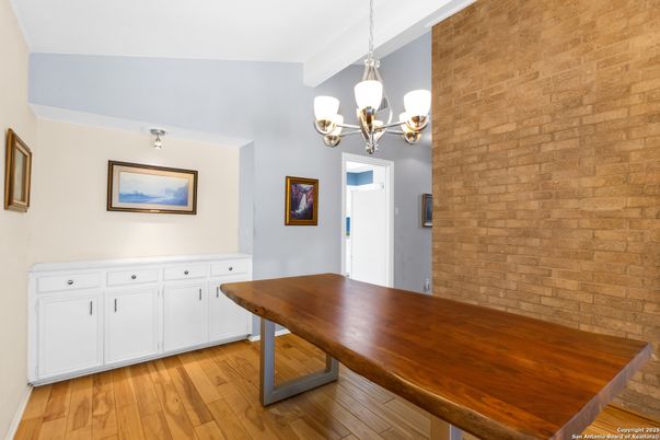 Chandelier, Interior, Stone Walls, Wood Texture Flooring