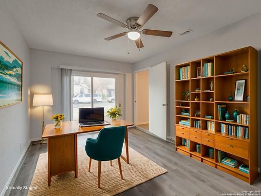 Home Office, Interior, Wood Texture Flooring