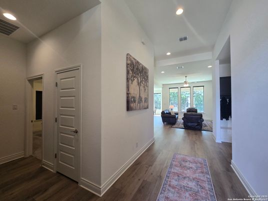 Interior, Pendant Lights, Recessed Lighting, Wood Texture Flooring
