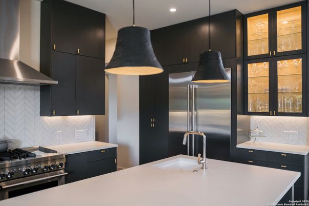 Interior, Kitchen, Pendant Lights, Recessed Lighting, Stainless Steel Appliances