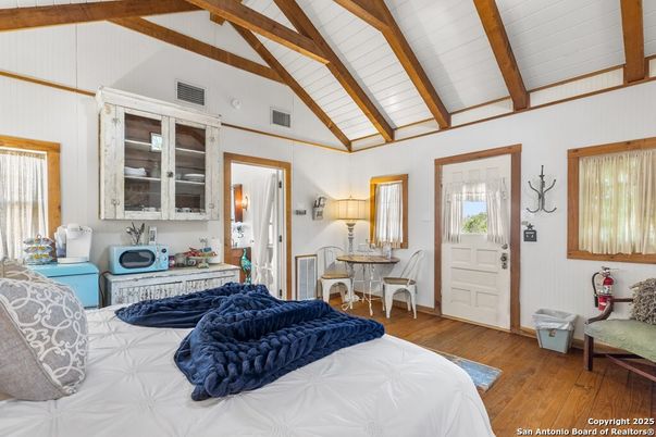 Bedroom, Home Office, Interior, Wooden Beams, Wood Texture Flooring