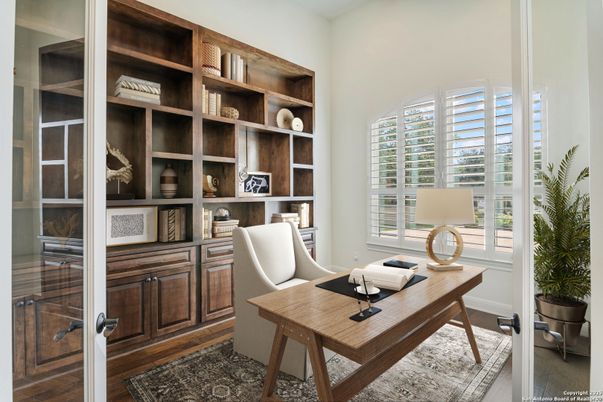 Home Office, Interior, Wood Texture Flooring