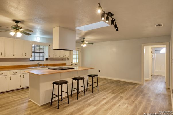 Interior, Kitchen, Wood Texture Flooring