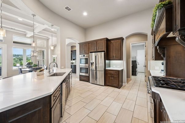 Interior, Kitchen, Pendant Lights, Recessed Lighting, Stainless Steel Appliances