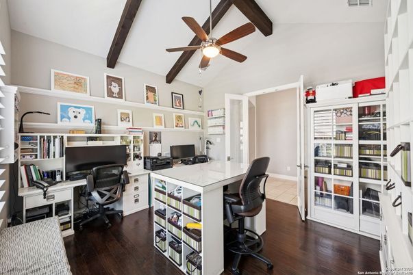 Home Office, Interior, Wooden Beams, Wood Texture Flooring