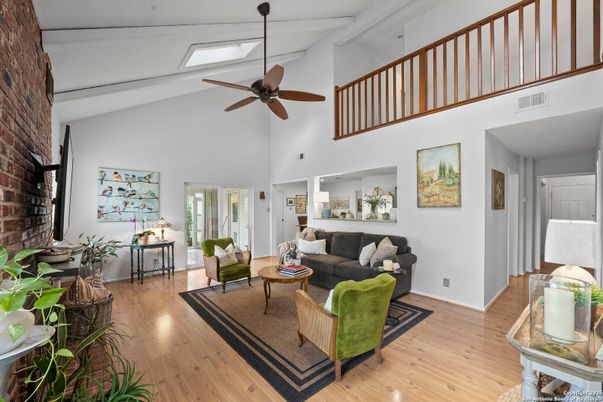 Interior, Living room, Stone Walls, Wood Texture Flooring