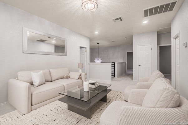 Interior, Living room, Pendant Lights, Recessed Lighting