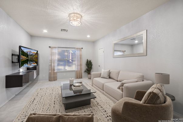 Interior, Living room, Recessed Lighting