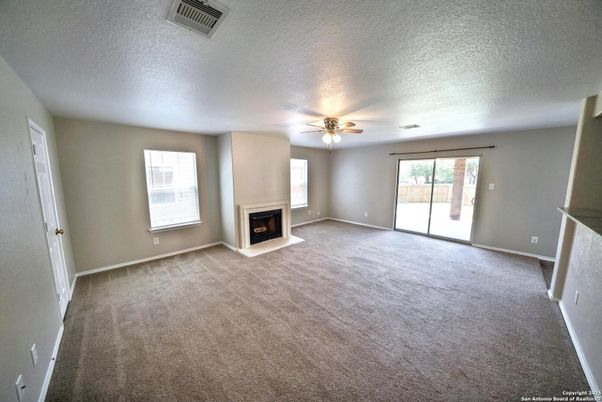 Empty room, Fireplace, Interior