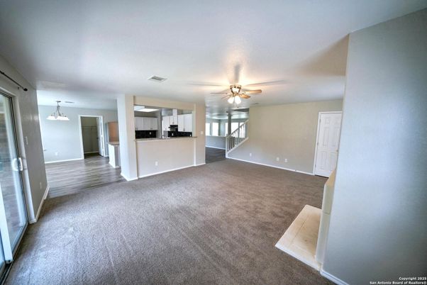 Empty room, Interior, Kitchen, Pendant Lights