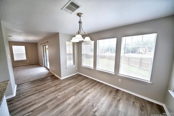 Empty room, Interior, Pendant Lights, Wood Texture Flooring