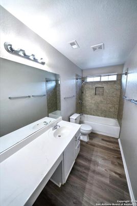 Bathroom, Dual Sink Vanities, Interior, Wood Texture Flooring