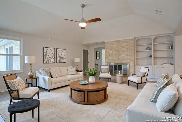 Fireplace, Interior, Living room, Stone Walls