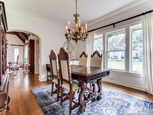 Chandelier, Dining room, Interior, Wood Texture Flooring