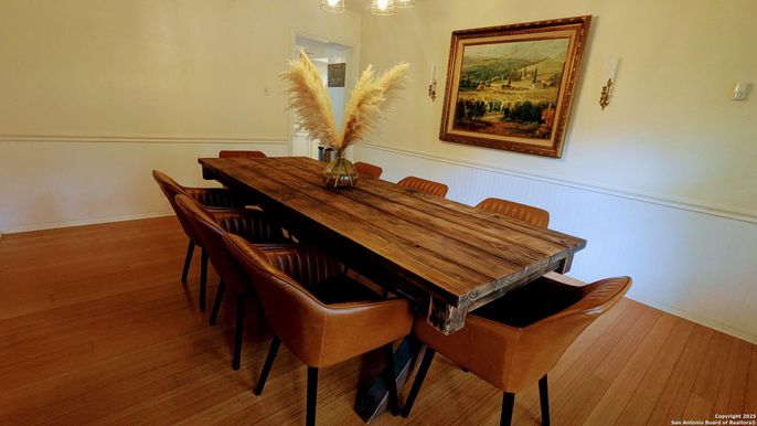 Dining room, Interior, Wood Texture Flooring