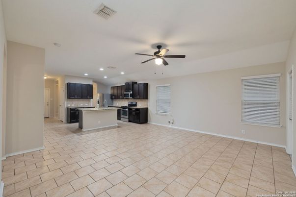 Empty room, Interior, Kitchen, Recessed Lighting