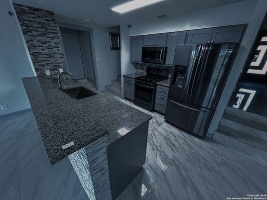 Interior, Kitchen, Marble, Recessed Lighting