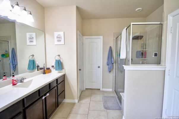 Bathroom, Dual Sink Vanities, Glass Shower, Interior