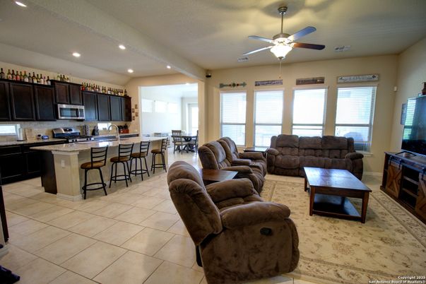 Dining room, Interior, Kitchen, Living room, Recessed Lighting