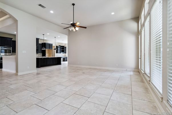 Empty room, Interior, Kitchen, Recessed Lighting