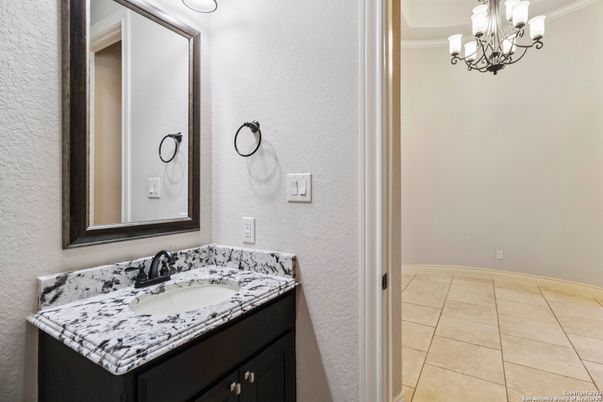Bathroom, Chandelier, Interior
