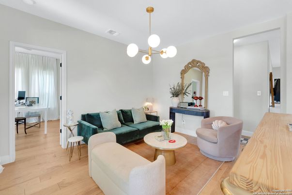 Interior, Living room, Pendant Lights, Wood Texture Flooring