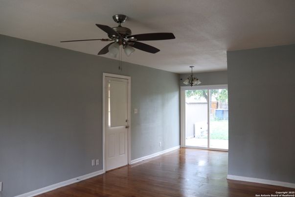 Chandelier, Empty room, Interior, Wood Texture Flooring