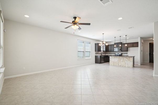 Chandelier, Empty room, Interior, Kitchen, Pendant Lights, Recessed Lighting