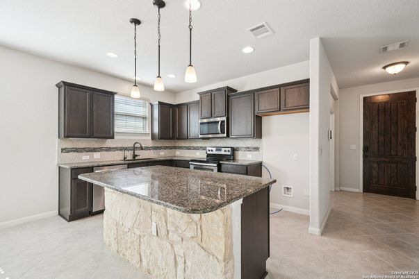 Interior, Kitchen, Pendant Lights, Recessed Lighting, Stainless Steel Appliances
