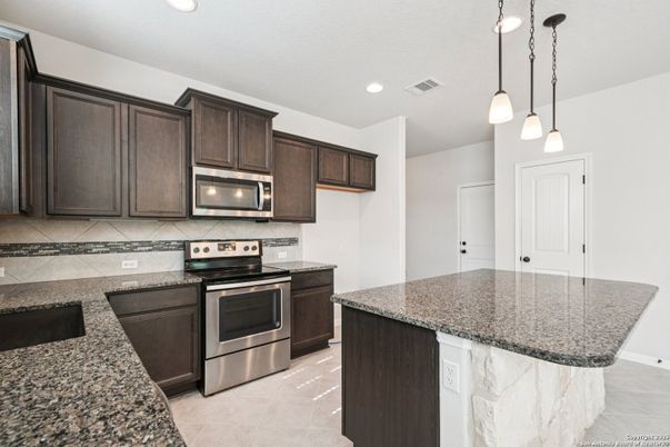 Interior, Kitchen, Pendant Lights, Recessed Lighting, Stainless Steel Appliances