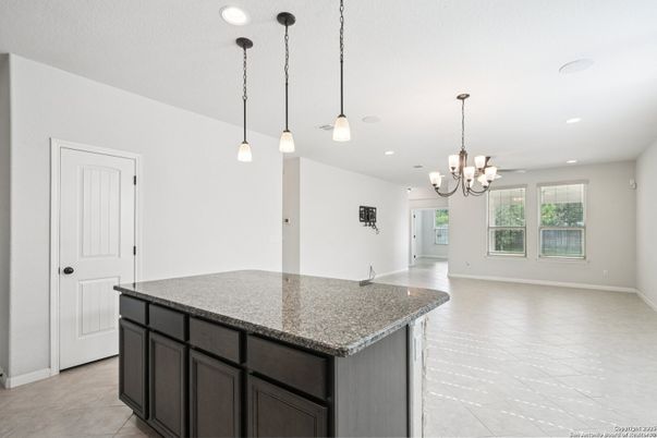 Chandelier, Empty room, Interior, Kitchen, Pendant Lights, Recessed Lighting