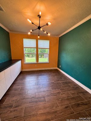 Empty room, Interior, Pendant Lights, Wood Texture Flooring