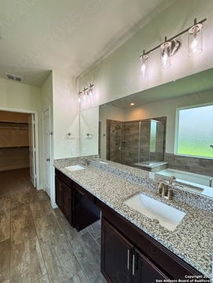 Bathroom, Dual Sink Vanities, Glass Shower, Interior
