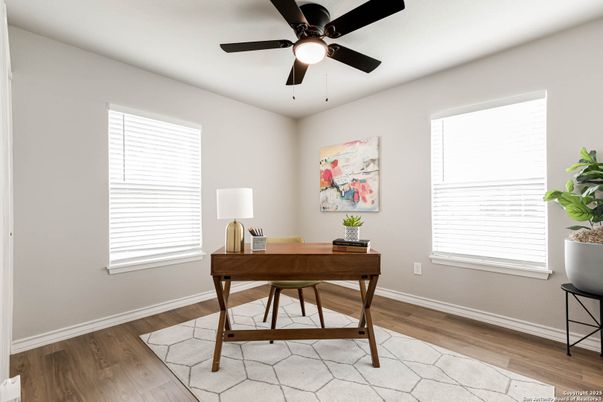 Home Office, Interior, Wood Texture Flooring