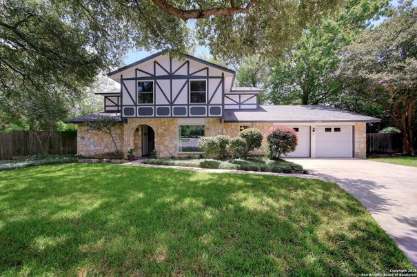 Attached, Backyard, Exterior, Facade, Tudor Revival