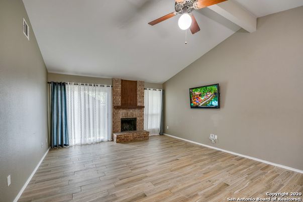 Empty room, Fireplace, Interior, Wood Texture Flooring